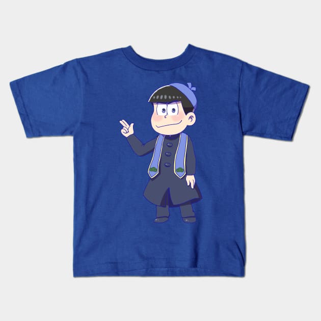 Osomatsu-san : Karamatsu chibi (Priest) Kids T-Shirt by UndertaleSquirrel